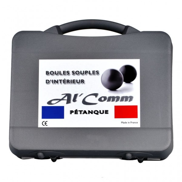 Boules de pétanque d'intérieur souples PVC avec mallette de rangement  Al'Comm !