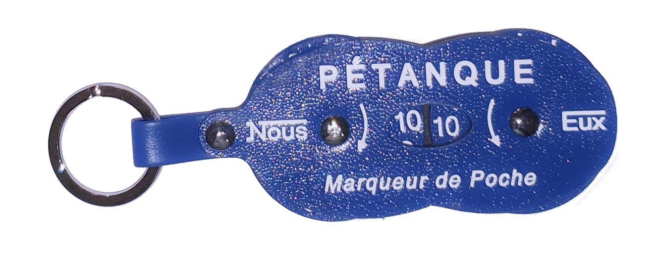 Marqueur de score pétanque format poche - MS Pétanque bleu/rouge